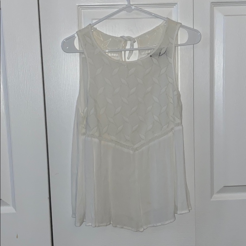 white detailed tank top